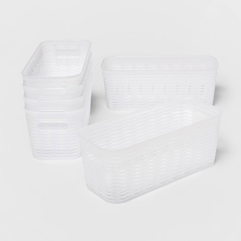 Set Of 6 1/2 Medium Storage Baskets Translucent - Room Essentials™ : Target