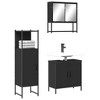 vidaXL Bathroom Furniture Set Black Engineered Wood Medium - 2 of 4