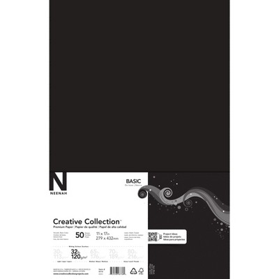 Neenah Cardstock 11"X17" 32lb (120gsm) 50/Pkg-Epic Black