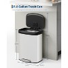 Acekool 16 Gallon 60L Stainless Steel Step Trash Can with Soft-Close Lid, Large Capacity Rectangle Garbage Bin for Kitchen, Bathroom, Living Room - 4 of 4