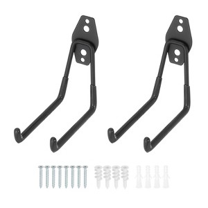 Unique Bargains Heavy Duty Hanging Tool Ladder Bike Garage Storage Utility Hooks 2 Pcs - 1 of 4