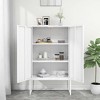 VidaXL Highboard White 31.5"x13.8"x53.1" Steel - 3 of 4