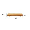 HomeRoots 29" Natural Teak Wood Bath Tray And Seat - 3 of 4