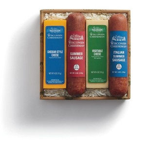 The Wisconsin Cheeseman Summer Sausage n' Cheese Logs Gift Pack 4-Piece - 1 of 1