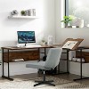 BestMassage Criss Cross Chiar Armless Adjustable Swivel Padded Home Office Desk Chair Wide Seat Computer Task for Home Office - 3 of 4