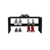 Vynxaria Shoe Rack 13.7" H, with 2 Shelves, Black - 3 of 4