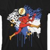 The Flash Spray Paint With Graffiti Effect Boy's Black T-shirt - 2 of 3