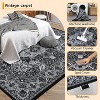 Acekool Modern Geometric Trellis Washable Area Rug, Non-Slip Low-Pile Indoor Carpet for Living Room, Bedroom, Dining Room, Office - 2 of 4