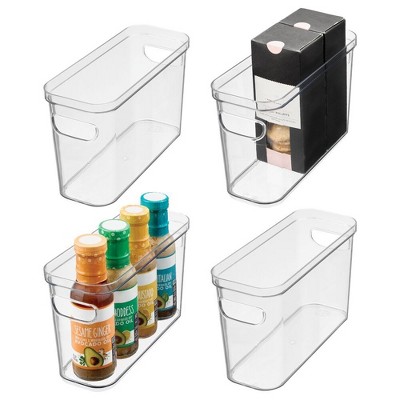 iDesign Plastic Pantry Bin for Kitchen Organizing - Set of 4 - Clear