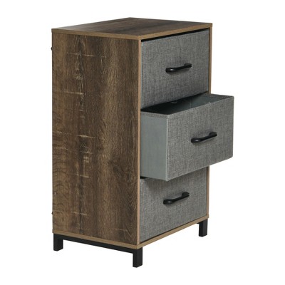Ashwood 3-Drawer Black and Gray Coastal Dresser