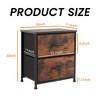 FURNIinspire Vanity Tables Versatile 2 Pack Dresser Chest of Drawers, for Efficient Storage in Bedrooms and Living Areas, Brown, 17.7"*11.8"*20" - 3 of 4