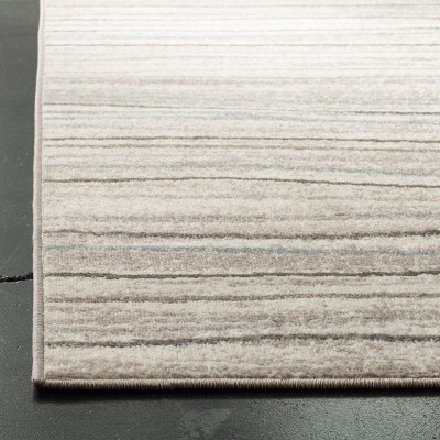 Amsterdam Cream and Beige 3' x 5' Striped Synthetic Area Rug