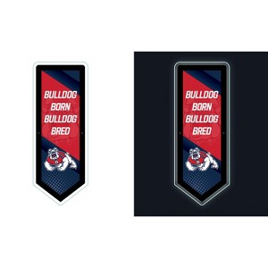 LED Wall Decor, College Football Pennant, Fresno State, Bulldog Born Bulldog Bred - 1 of 4