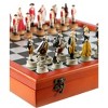 WorldWise Imports Chess Set - American Revolution Resin Chessmen on Cherry Stained Chest - 2 of 4