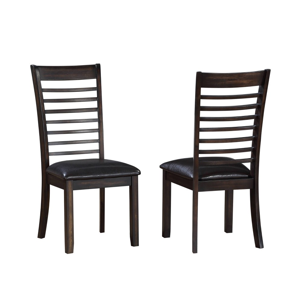 Photos - Dining Table Set of 2 Ally Dining Side Chairs Espresso Finish - Steve Silver Co.: Ladde