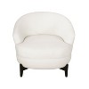 Okak Fabric Accent Chair Swivel Barrel Chair with Furry Upholstered Elegant Club Chair with Wood Legs for Living Room Bedroom Reception Room - 2 of 4