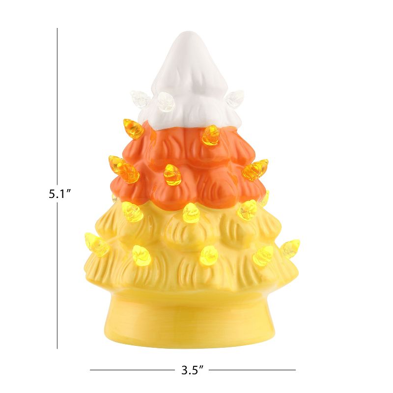 Mr. Halloween Ceramic LED Candy Corn Trees - 5.5" - Set of 4, 6 of 7