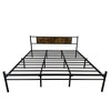 PAGED Queen Size Bed Frame Mid-Century Modern Bed with Stylish Slat-Back Design and Center Support Legs, Easy Assembly, Noise Free - 3 of 4