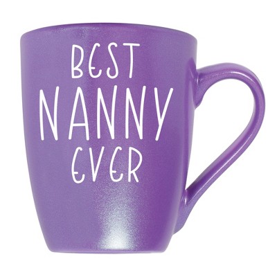 Elanze Designs Best Nanny Ever Passion Purple 10 ounce New Bone China Coffee Cup Mug