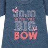 JoJo Siwa Big Bow Jojo Graphic Short Sleeve Fleece Dress - Heather Navy - Small - 2 of 4