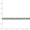 Black Bow Jewelry Men's 4.6mm Stainless Steel Polished Rolo Chain Necklace - 2 of 4
