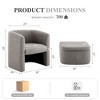 Barrel Chair with Storage Ottoman Set | COLAMY - 3 of 4