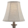 Regency Hill Cali Traditional Accent Table Lamps 19" High Set of 2 Antique Beige Off White Bell Shade for Bedroom Living Room Bedside Nightstand Kids - 2 of 4