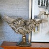 HomeRoots Set of Three Bronze and Silver Polyresin Decorative Bowl with Orbs - 2 of 4