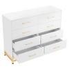 Dresser for Bedroom with 7 Drawers, 51.1" Farmhouse Chest of Drawers Closet with Metal Handle, Wooden Dresser Organizer, for Bedroom, Living Room - 4 of 4