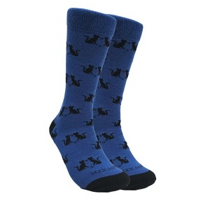 Cat Silhouette Pattern Socks from the Sock Panda (Men's Sizes Adult Large) - 1 of 4