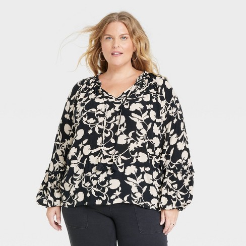 Lucky Brand, Tops, Lucky Brand Womens Plus Size 3x Flowy Blouse