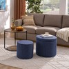 NicBex Round Linen Storage Ottoman Bench,Storage Ottoman with Combination Set Table and Drum Stool,Storage Bench for Living Room,Bedroom - 2 of 4