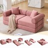 Sapphtopaz 73" Couches for Living Room 2-in-1 Convertible Sofa Bed with Removable Armrests Mattress Sofa with 2 Pillows Sleeper Sofa for Bedroom - 2 of 4