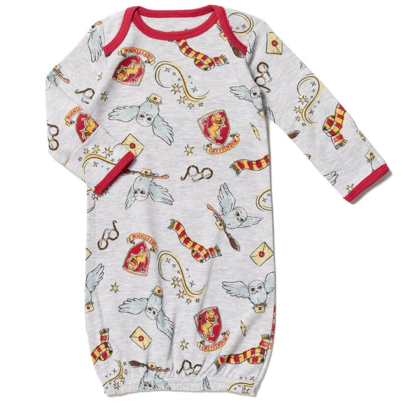 Harry Potter Hedwig Owl Baby Long Sleeve Swaddle Sleeper Gowns Newborn, 3 of 10