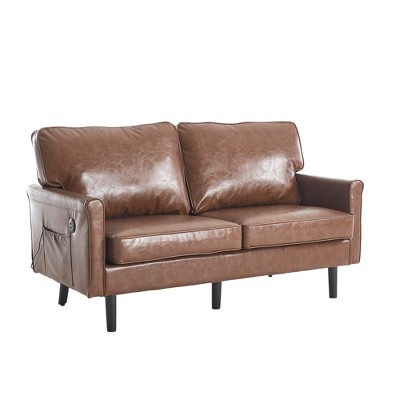 TiramisuBest Loveseat Sofa, Modular Sectional Sofa with Storage, Sideboard Buffet Style Design for Living Room
