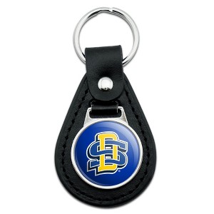 South Dakota State University Logo Black Leather Keychain - 1 of 4