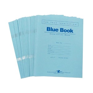 Roaring Spring Exam Books, 8.5" x 7" with Various Sheet Counts, Wide Ruled with Margin, Proudly Made in the USA! - 1 of 1