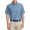 Mafoose Men's Soft Cotton Short Sleeve Value Denim Shirt with Pocket - 3 of 4
