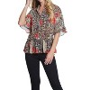 Women's Print Peplum Top - Multiples - 2 of 4