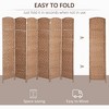 NicBex Room Divider Folding Wicker Privacy Screen with Wood Legs Partition for Home & Office - 4 of 4