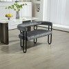Modern Upholstered Chenille Fabric Loveseat 2 Seater Sofa Couch,Living Room,Office Sofa Couch Furniture,2 seater Bench-Cuddlewood - 2 of 4