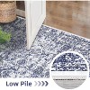 Washable Runner Rug Vintage Hallway Retro Accent Floral Print Distressed Non-Slip Low Pile Kitchen Laundry Bathroom Bedroom - 4 of 4