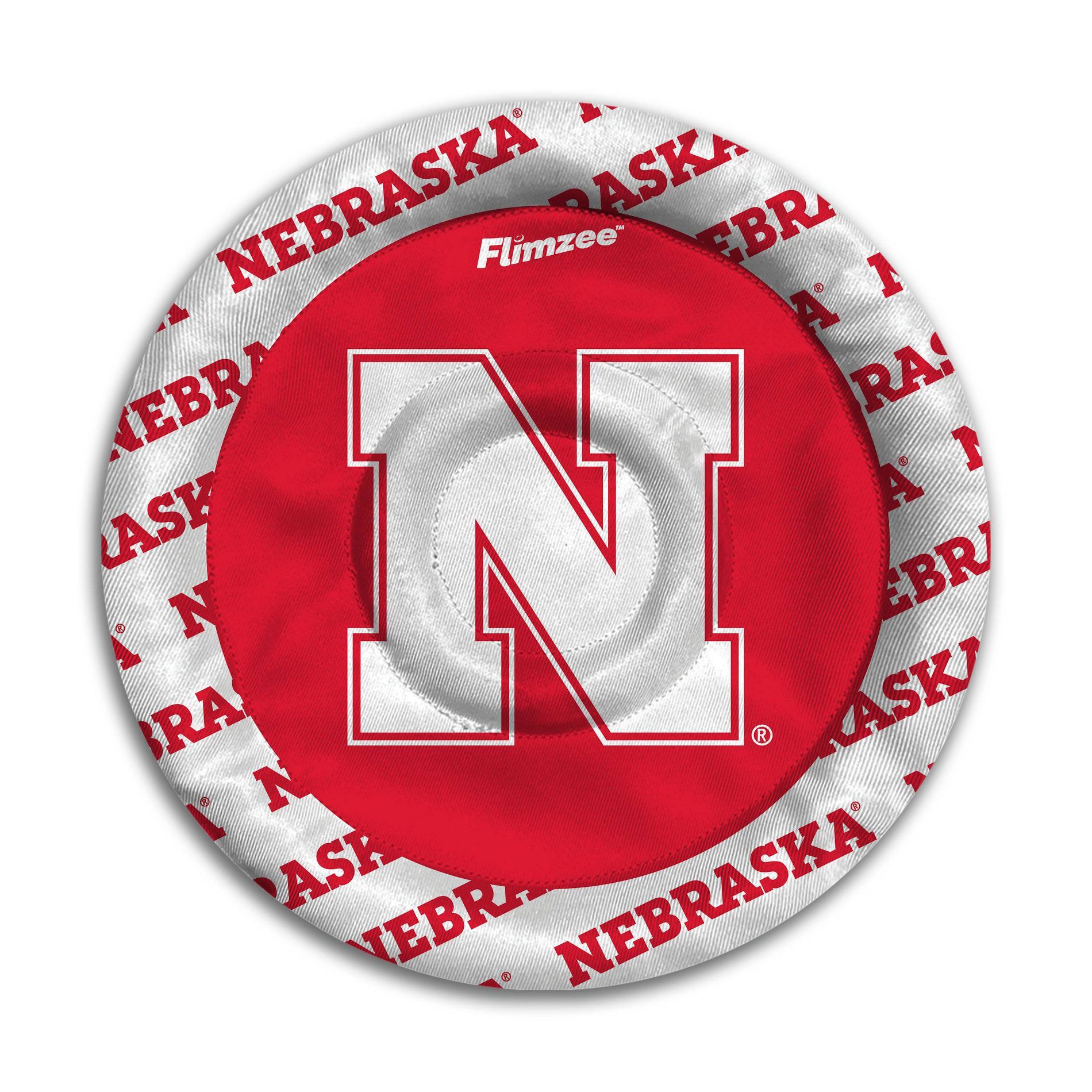 NCAA Nebraska Cornhuskers Flimzee Flying Disc: Polyester, 10" Diameter