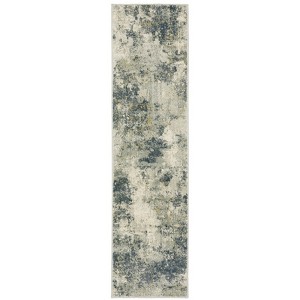 Oriental Weavers Branson BR12A Beige/ Teal Indoor Area Rug - 1'10" x 7'3" - 1 of 4