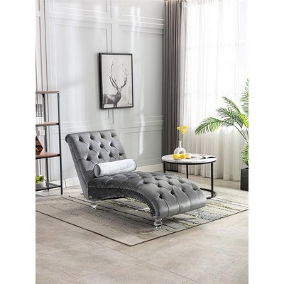 Leisure Concubine Sofa with Solid Acrylic Legs for Living Room or Bedroom
