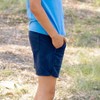 Kids' Organic Pull-On Shorts Navy Loopknit - Jackalo - 3 of 4