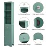 67"H Tall Bathroom Storage Cabinet with Barn Doors and 1 Drawer, Narrow Storage Unit,Adjustable Shelves,Floor Cabinet for Bathroom,Living Room - 3 of 4