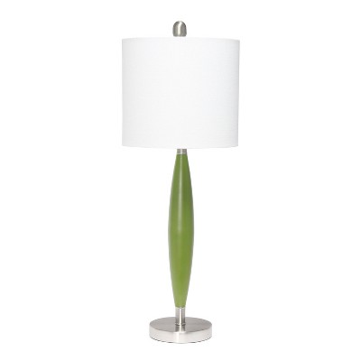 Stylus Table Lamp with Fabric Shade Green - Lalia Home