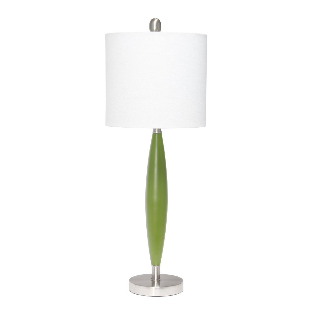 Photos - Floodlight / Street Light Stylus Table Lamp with Fabric Shade Green - Lalia Home