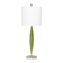 Stylus Table Lamp With Fabric Shade, Tall Table Lamp With Narrow Shade